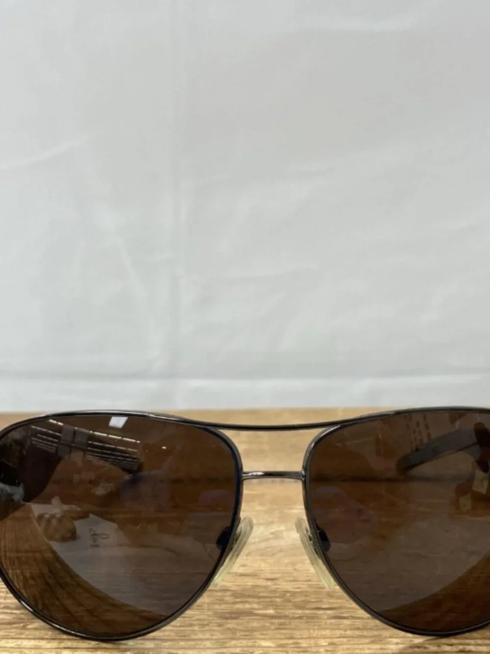 Burberry B3020-M Plaid Aviator Sunglasses 1031/73 w/ Case
